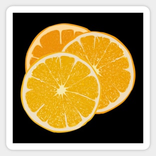 Three orange oranges Sticker